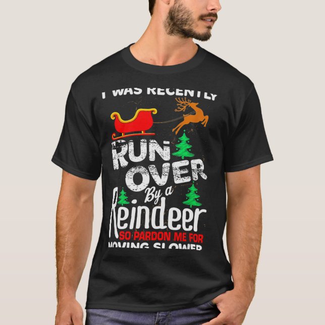 Grandma Got Run Over By A Reindeer Christmas So Pa T-Shirt (Front)