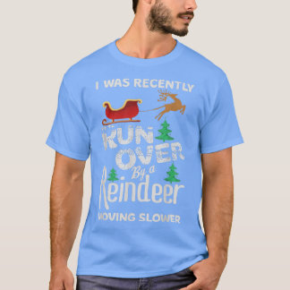 Grandma Got Run Over By A Reindeer Funny Grandma C T-Shirt