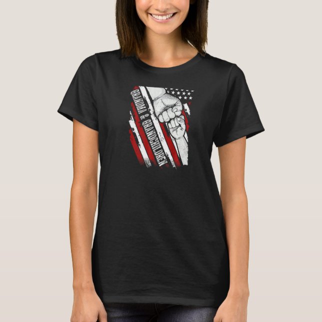 Grandma Grandchildren Unbreakable Bond Usa Flag Pa T-Shirt (Front)
