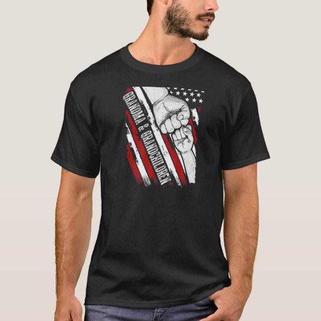 Grandma Grandchildren Unbreakable Bond Usa Flag Pa T-Shirt (Front)