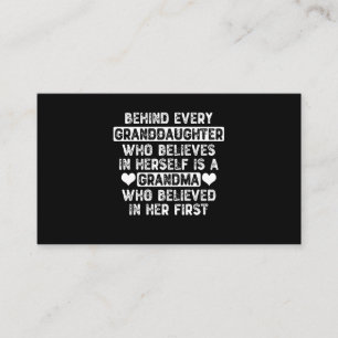 Grandma & Granddaughter Quote Business Card