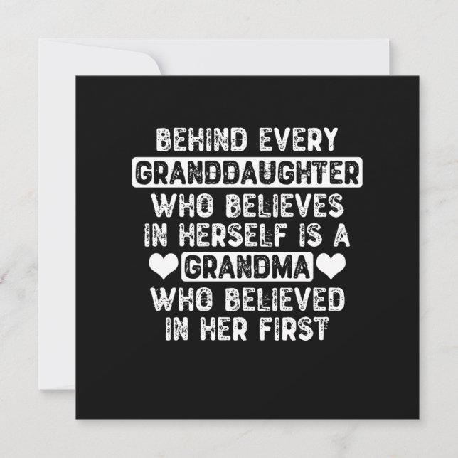 Grandma & Granddaughter Quote Invitation (Front)