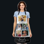 Grandma Grandkids 5 Photo Collage Family Name  Apron<br><div class="desc">Design your own personalised photo apron by adding 5 favourite pictures. Customise with family name and established year.</div>