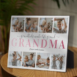 Grandma Grandkids Family Photo Plaque<br><div class="desc">This Mother's Day, let's return the love GRANDMA has given us. Our personalised plaque, featuring a sweet 8 photo collage of her lovely grandkids and the heart-melting saying 'grandkids make life grand', is the perfect way to make her feel special. Each plaque is uniquely hers, personalised with her name in...</div>