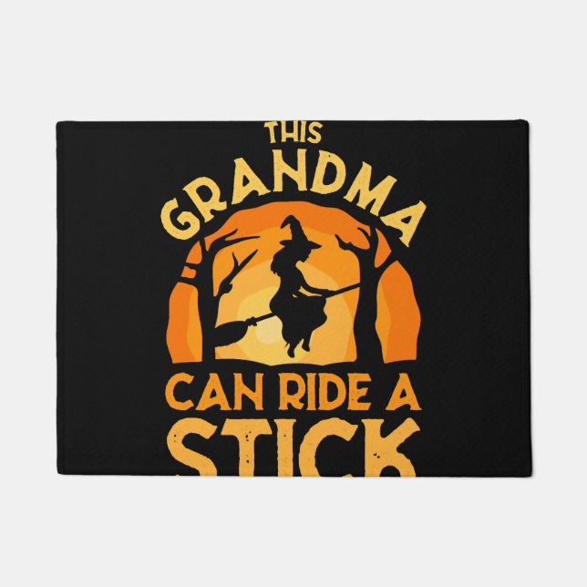 Grandma Grandma Witch Halloween Doormat (Front)