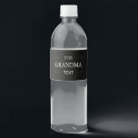 Grandma Grandmother Birthday Personalised Gift  Water Bottle Label<br><div class="desc">You can customise it with your photo,  logo or with your text.  You can place them as you like on the customisation page. Modern,  unique,  simple,  or personal,  it's your choice.</div>