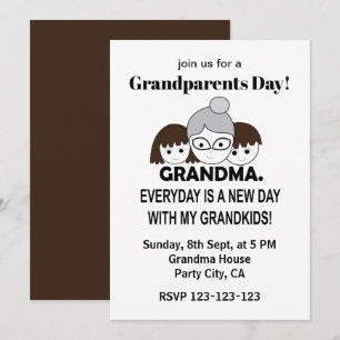 Grandma Grandmother Cute Grandma Invitation