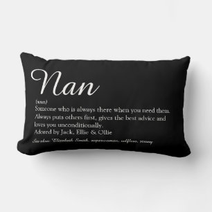 Grandma, Grandmother Definition Best Ever Script Lumbar Cushion