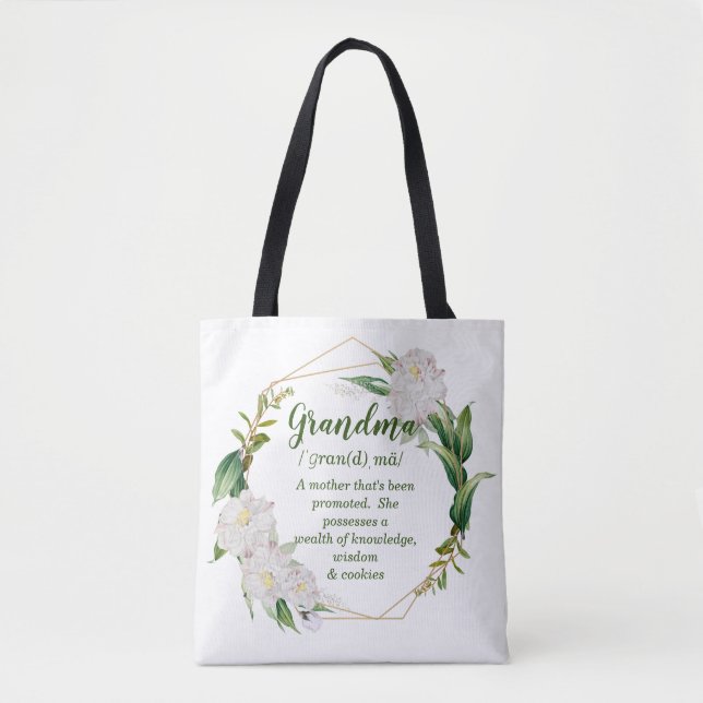 Grandma Grandmother fun meaning Tote Bag (Front)