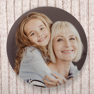 Grandma Grandmother Grandchildren Full Photo 6 Cm Round Badge