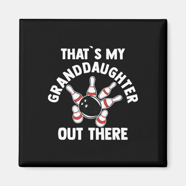 Grandma Grandpa Bowling  Magnet (Front)