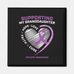 Grandma Grandpa Gift Purple Granddaughter Epilepsy Magnet