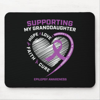 Grandma Grandpa Gift Purple Granddaughter Epilepsy Mouse Mat