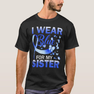 Grandma Grandpa I Wear Blue For My Sister Autism A T-Shirt