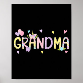 Grandma grandpa matching birthday squad crew poster