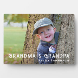 Grandma Grandpa "My Superheroes" Plaque with Easel