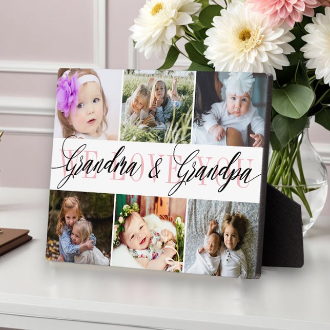 Grandma & Grandpa Photo Collage Plaque (Creator Uploaded)