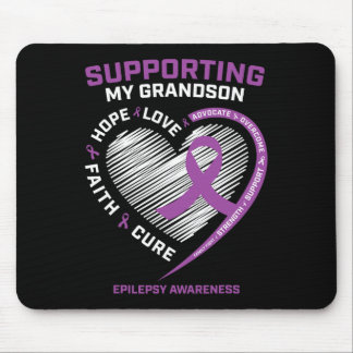 Grandma Grandpa Women Purple Men Grandson Epilepsy Mouse Mat