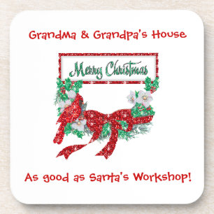 Grandma & Grandpa's House Cork Coaster Template