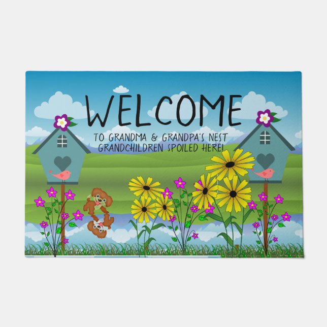 Grandma & Grandpa's Nest Doormat (Front)