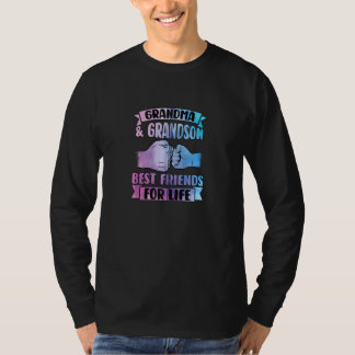 Grandma & Grandson Best Friends Grandmother Zip T-Shirt