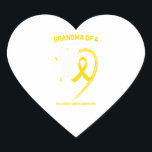 Grandma Grandson Granddaughter Childhood Cancer Aw Heart Sticker<br><div class="desc">Grandma Grandson Granddaughter Childhood Cancer Aw</div>