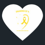 Grandma Grandson Granddaughter Childhood Cancer Aw Heart Sticker<br><div class="desc">Grandma Grandson Granddaughter Childhood Cancer Aw</div>