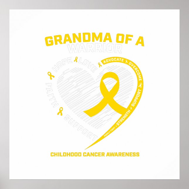 Grandma Grandson Granddaughter Childhood Gift Poster (Front)