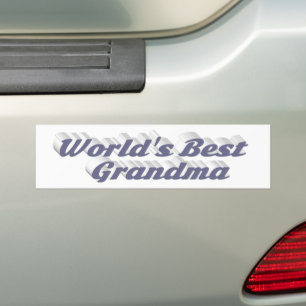 Grandma gray text bumper sticker