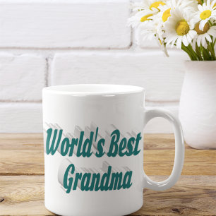 Grandma green half typography  coffee mug