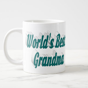 Grandma green half typography  large coffee mug