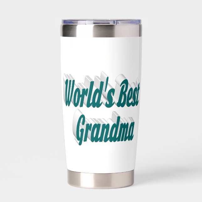 Grandma green typography  insulated tumbler (Front)