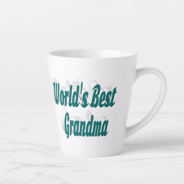 Grandma green typography Mothers Day Latte Mug (Right)