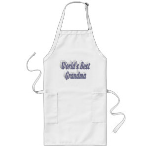 Grandma grey text Mothers Day Long Apron
