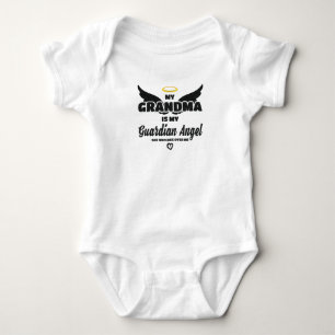 Grandma Guardian Angel Watches Over Me In Memory Baby Bodysuit
