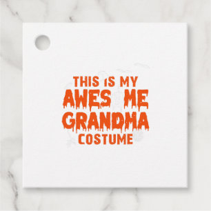 Grandma Halloween Costume Grandma Favour Tags