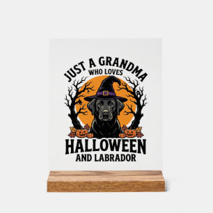 Grandma Halloween Labrador Funny Vintage_1 Acrylic Sign