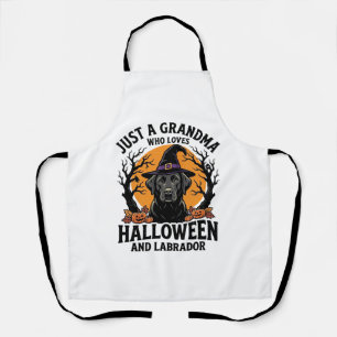 Grandma Halloween Labrador Funny Vintage_1 Apron