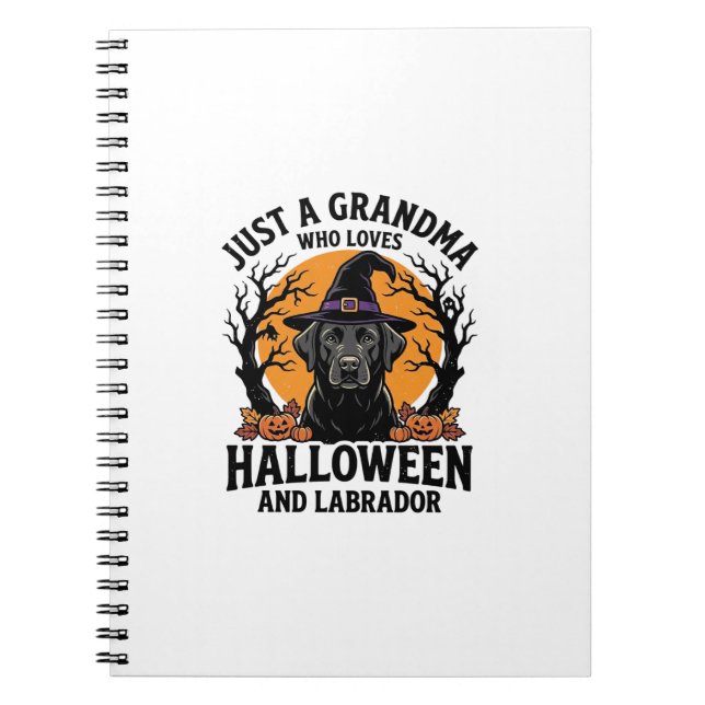 Grandma Halloween Labrador Funny Vintage_1 Notebook (Front)