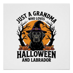 Grandma Halloween Labrador Funny Vintage_1 Poster