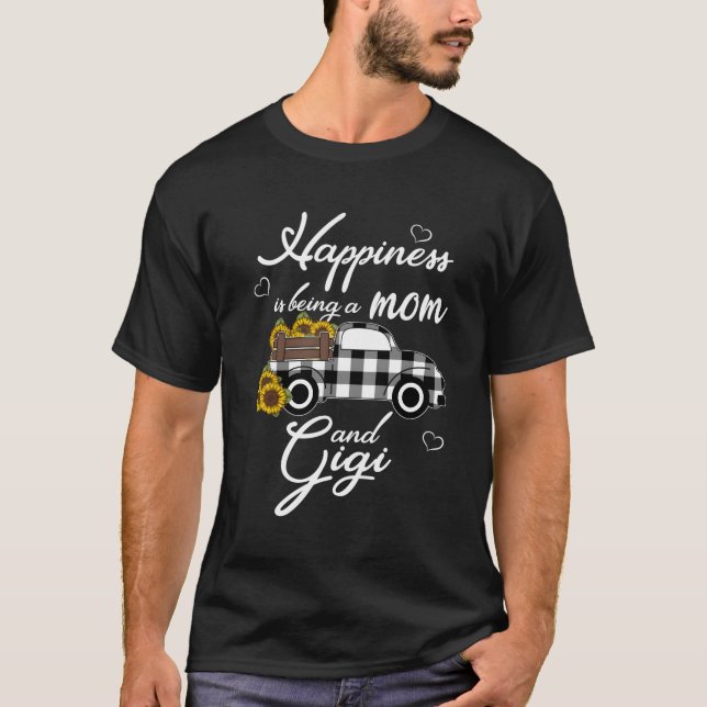 Grandma Hapess Is Being A Mum And Gigi T-Shirt (Front)