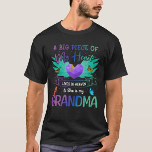 Grandma Happy Birthday to Angel in Heaven Heart Wi T-Shirt