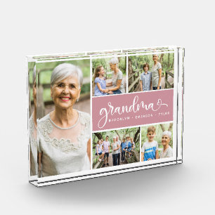 Grandma Heart Photo Collage Photo Block