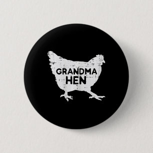 Grandma Hen Chicken Mothers Day Farm Farmer Nana M 6 Cm Round Badge
