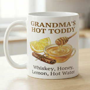 Grandma Hot Toddy Recipe Warm Watercolor Coffee Mug