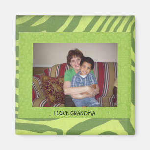 Grandma: "I Love Grandma" Photo FrameTemplate Magnet