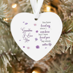 Grandma I Love You Ornament