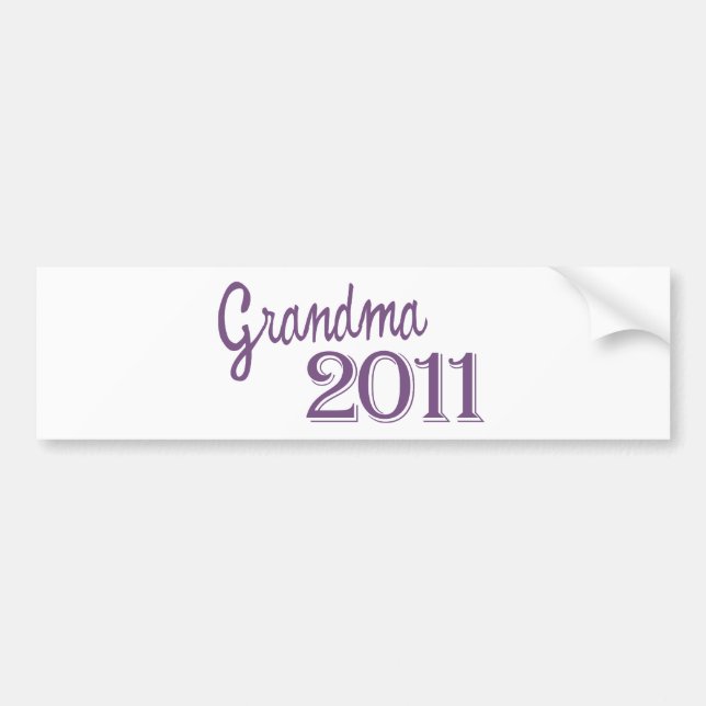 Grandma in 2011 bumper sticker (Front)