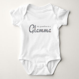 Grandma is a Glamma tutu Baby Bodysuit