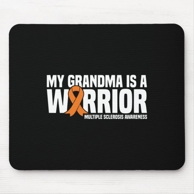 Grandma Is A Warrior Ms Multiple Sclerosis Awarene Mouse Mat (Front)